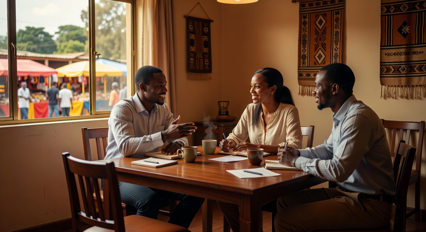 Small team meeting Uganda